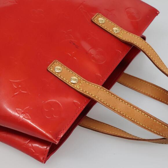 LOUIS VUITTON Monogram Vernis Reade PM Hand Bag Red Rouge M91088 - Picture 6 of 12